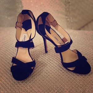 Jimmy Choo Black Suede Sandals
